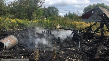 Фото: В Череповце дотла сгорела дача