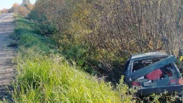 Фото: Череповчанка на «девятке» слетела в кювет