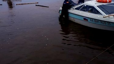 Фото: На реке Шексне судно село на мель