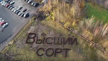 Фото: «Северсталь» высадила первый в Череповце геоглиф