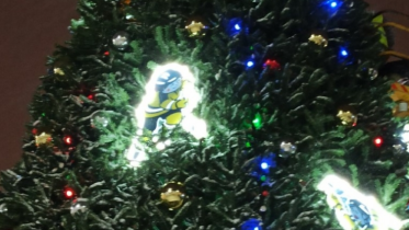 Фото: В Череповце хоккеистов подвесили на елку