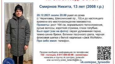 Фото: В Череповце разыскивают подростка