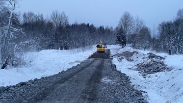 Фото: В Череповецком районе идут работы по ремонту автомобильной дороги «Подъезд к д. Меледа»