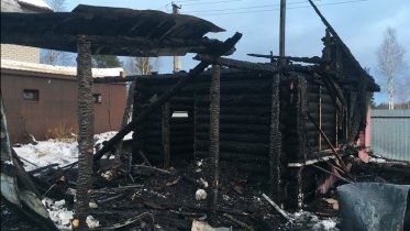 Фото: В Череповецком районе при пожаре в бане владелец получил ожоги