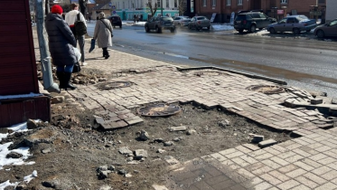 Фото: Растаявший снег показал «качество» работы подрядчика