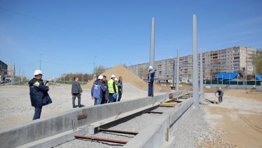 Фото: 40-метровая модель нового моста начала появляться в Череповце