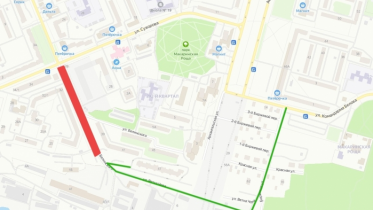 Фото: В Череповце перекрыли часть улицы Первомайской