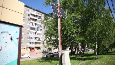 Фото: Автобусное табло на солнечных батареях появилось в Череповце