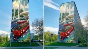 Фото: Дом на Командарма Белова украсит граффити