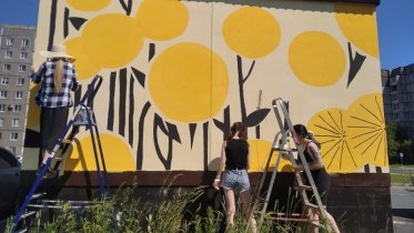 Фото: Трансформаторные будки разрисуют в Череповце