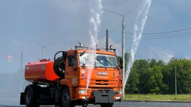 Фото: В Череповце обеспыливают воздух