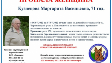 Фото: В Череповецком районе ищут пенсионерку