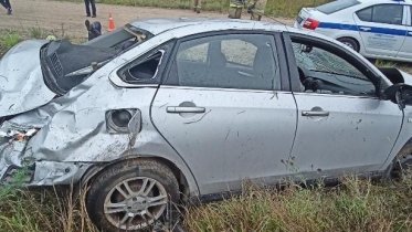 Фото: Под Череповцом иномарка улетела в кювет