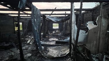 Фото: Под Череповцом пожар уничтожил жилой дом