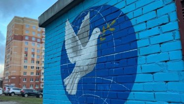 Фото: Голубь мира появился на трансформаторной будке в Череповце