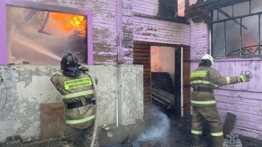 Фото: Деревянный дом сгорел под Череповцом