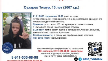 Фото: Поиски 15-летнего подростка из Череповца продолжаются