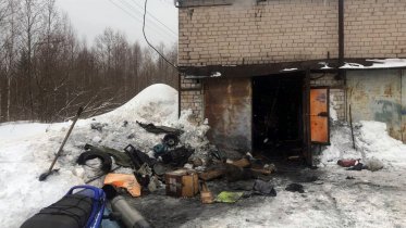 Фото: В Череповце у пенсионера вспыхнул гараж