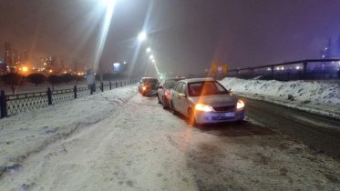 Фото: Три легковушки не разминулись на Северном шоссе