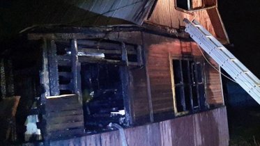 Фото: Дачный дом сгорел в череповецком СНТ