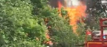 Фото: Деревянный дом сгорел в Череповце на дачах