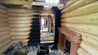 Фото: Баня загорелась из-за неосторожности владельца в Череповецком районе