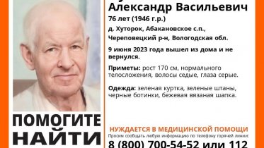 Фото: Добровольцев просят помочь в поисках пенсионера из Череповецкого района
