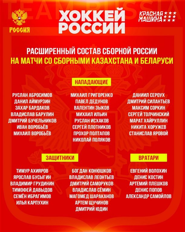 Фото: Семь игроков ХК «Северсталь» вошли в расширенный составе сборной России по хоккею