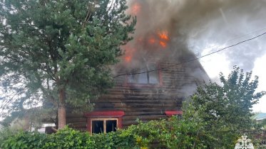 Фото: Дачный дом сгорел в Череповецком округе